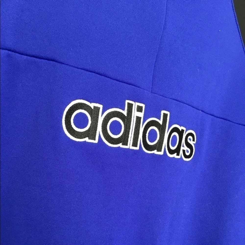 Adidas Bright Blue and Black Quarter Zip Sweatshirt
